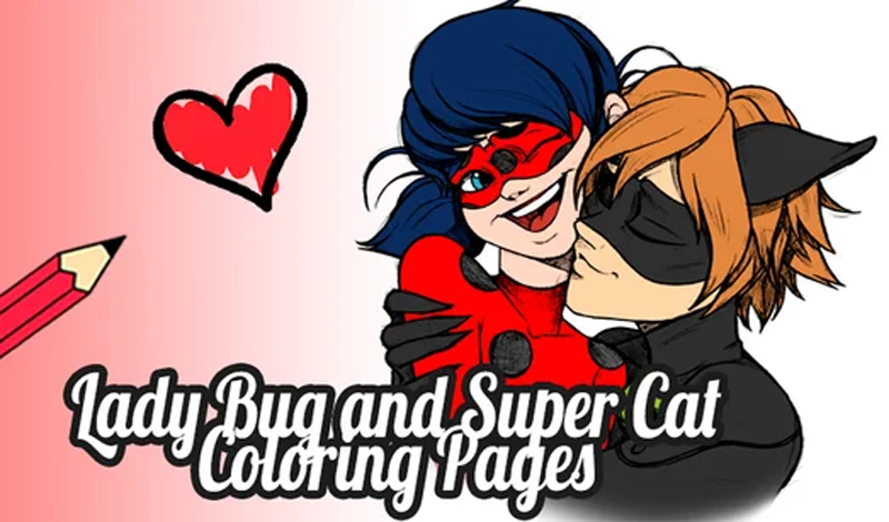 Lady Bug and Super Cat - Coloring Pages game cover