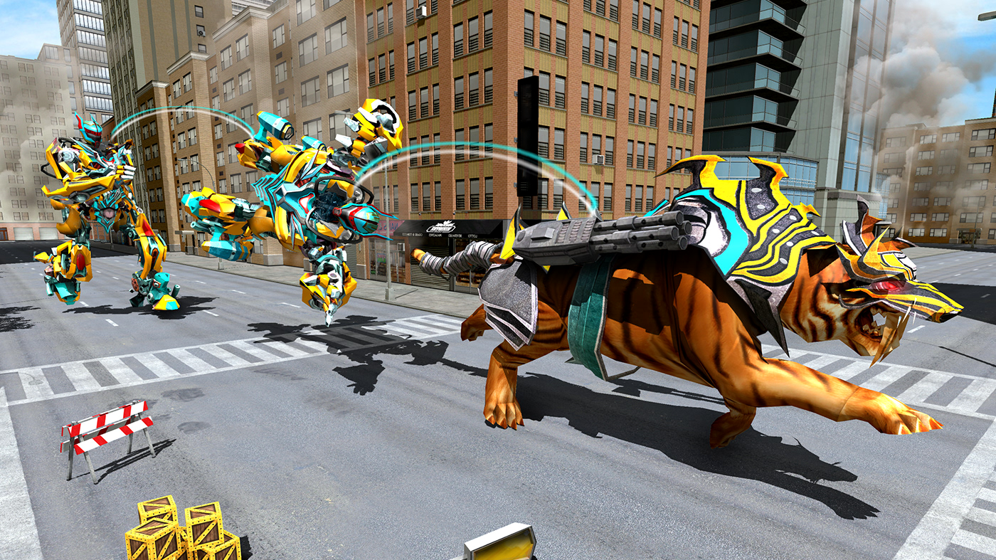 Tiger Robot and Motorcycle: Transformers screenshot