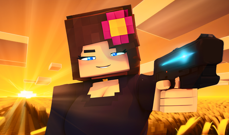 Noob Shooter Girl Defense game cover
