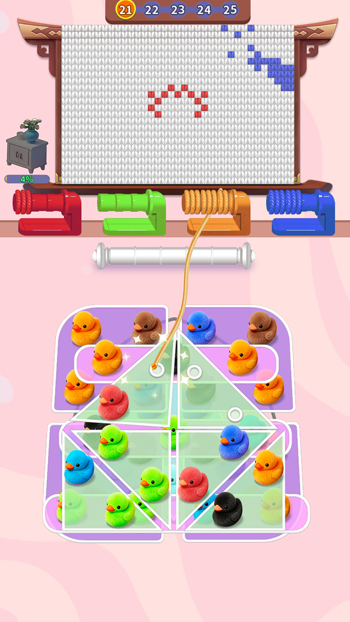 Yarn Weaving: Duck Sort screenshot 8