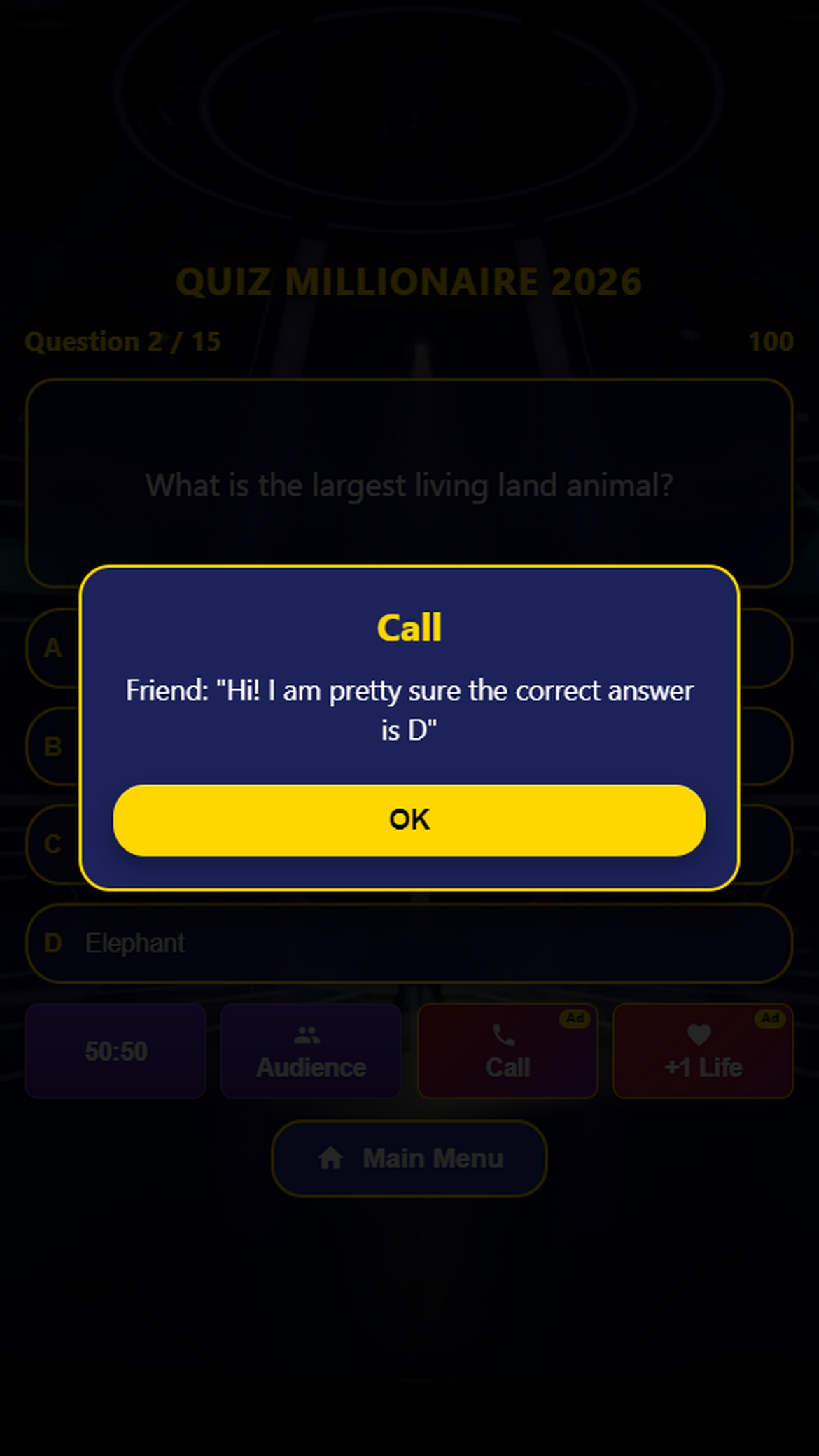 Quiz Millionaire 2026 screenshot 7