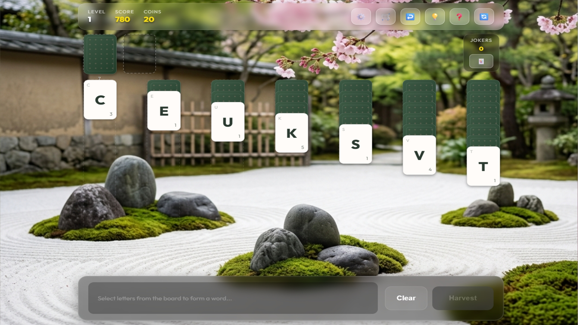 Word Solitaire: Zen Garden — screenshot 1