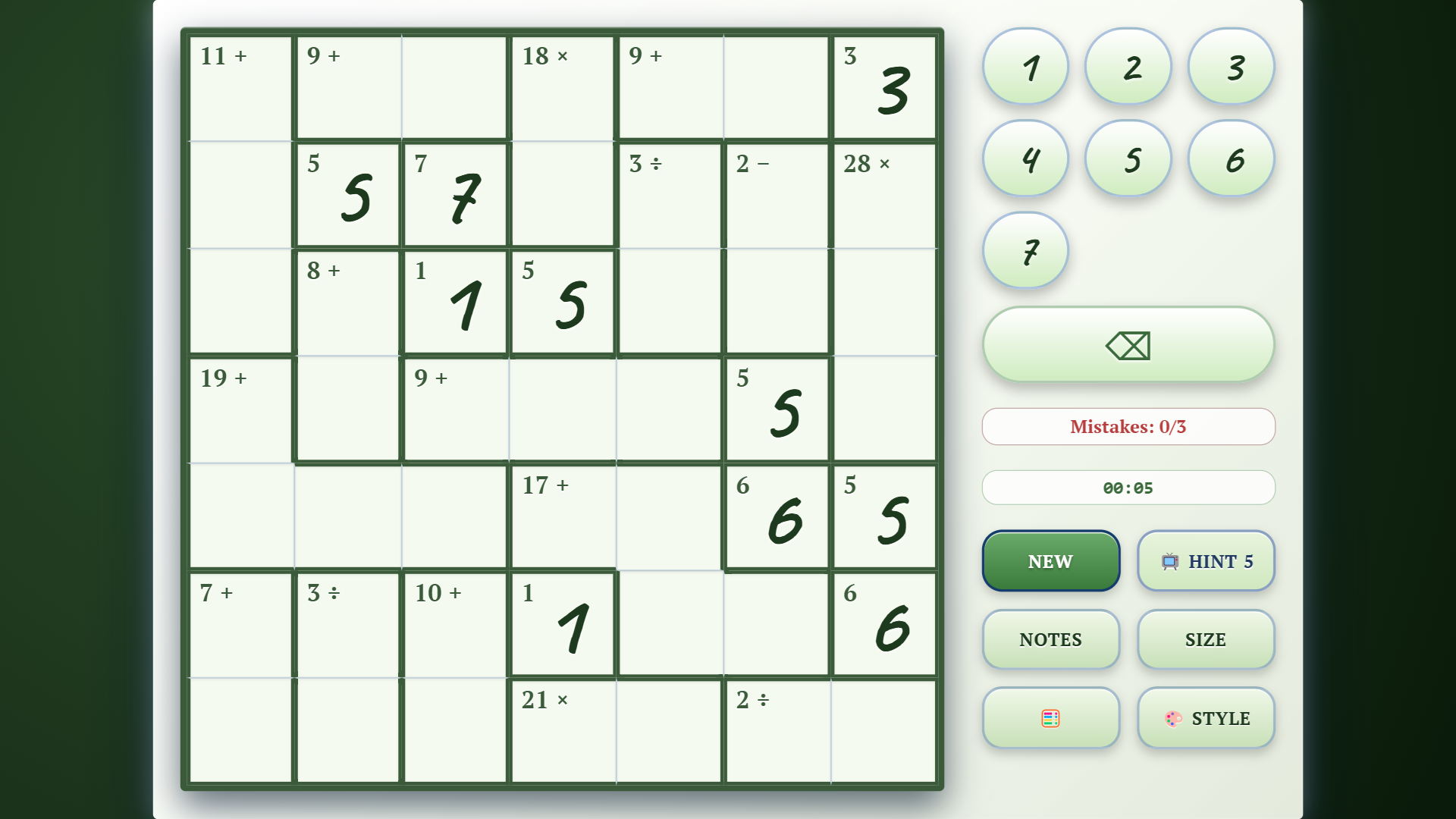 Calcudoku. Mathematical Sudoku — screenshot 2