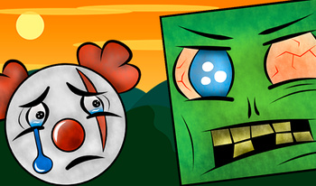 Trauriger Clown-Ball: Zombies greifen an