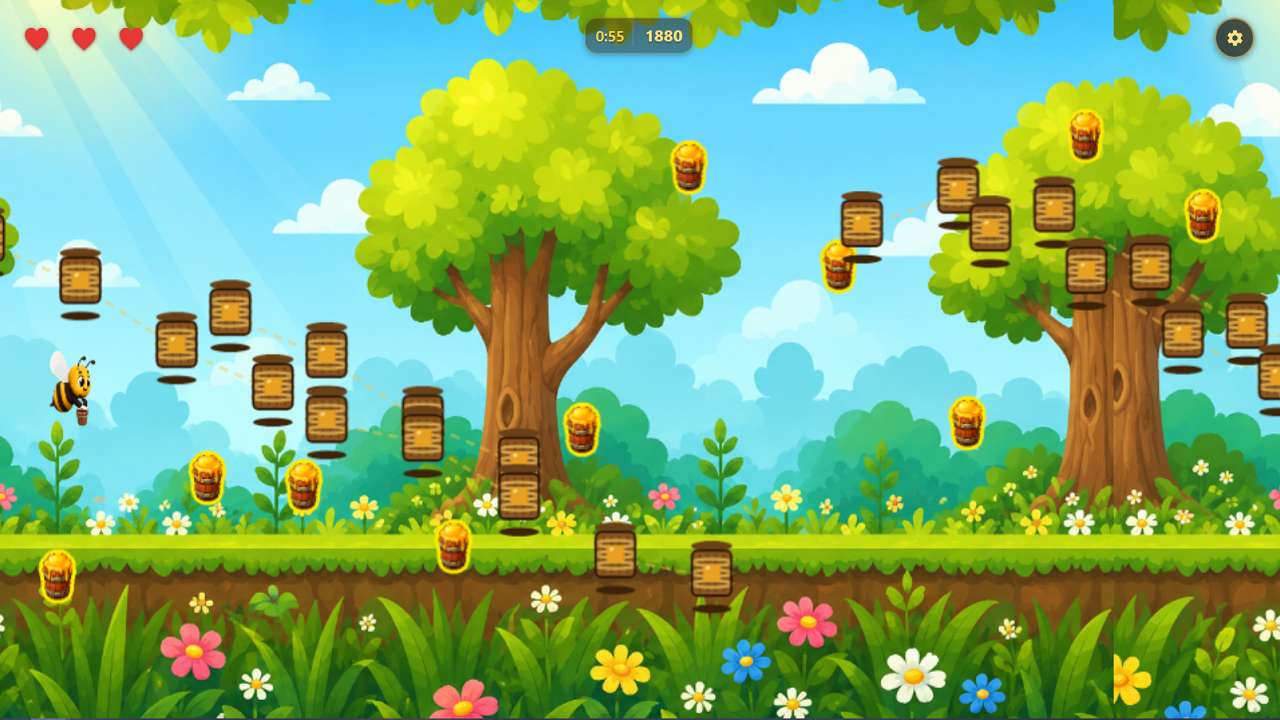 Honey Chaos. Help the bee collect honey! — screenshot 4