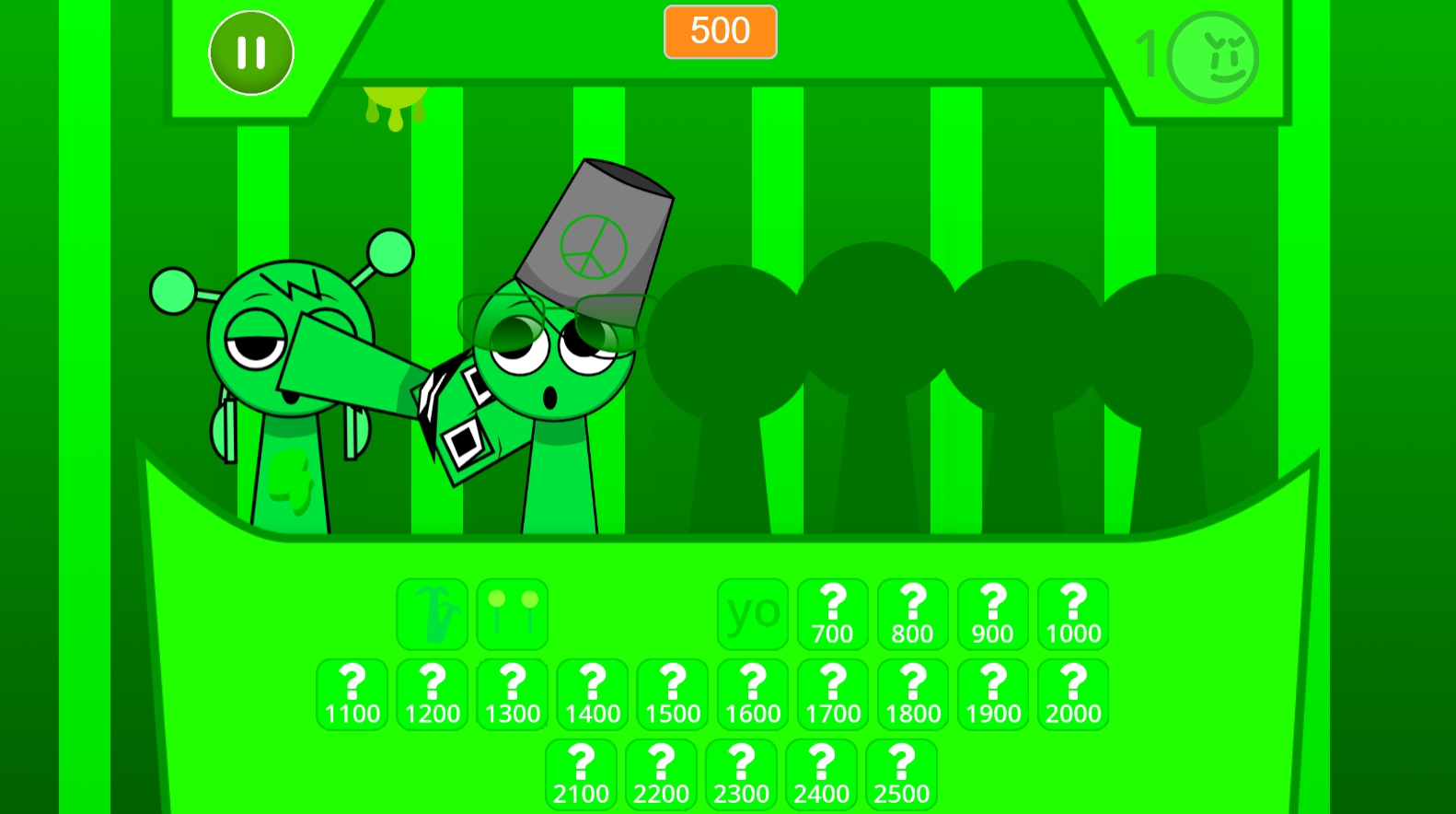 Sprunki GREEN MOD screenshot