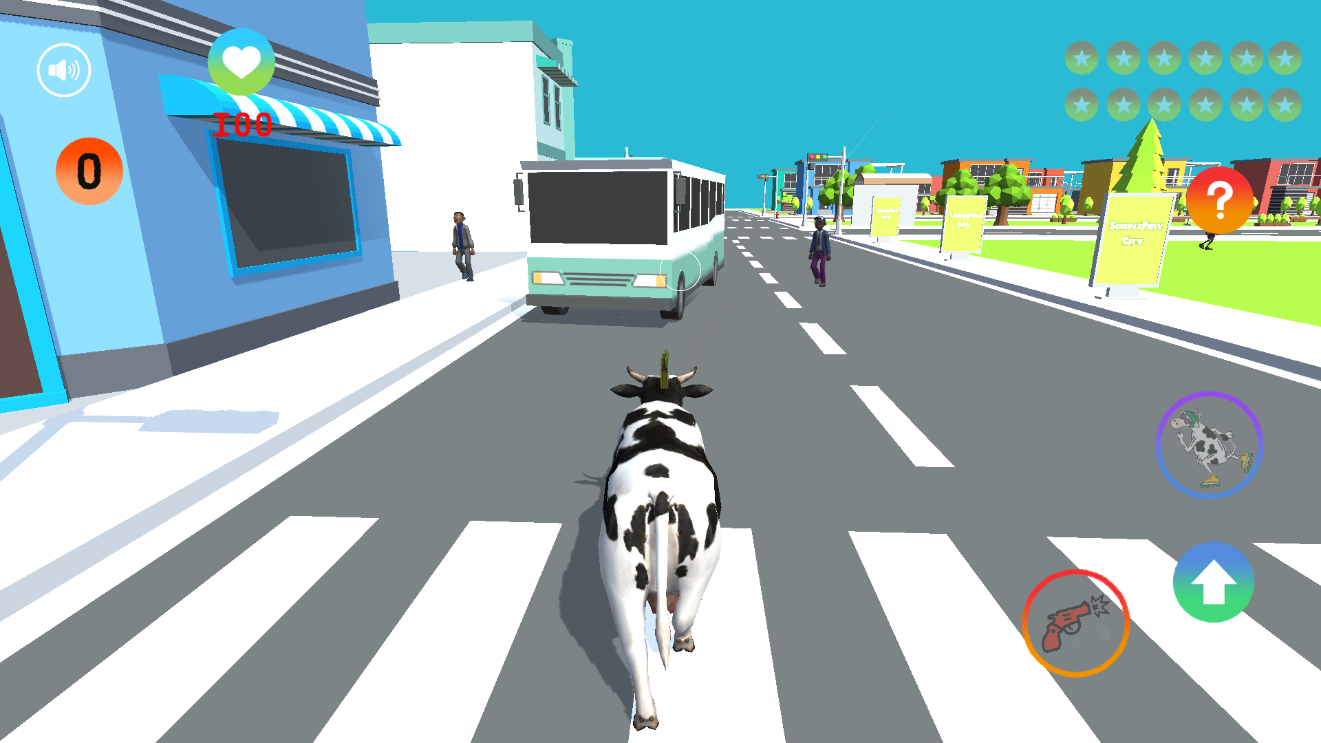 Cow run, police! screenshot