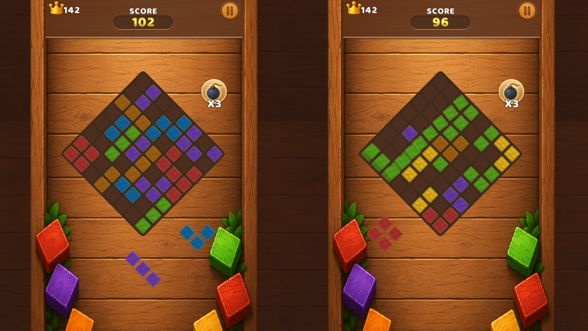 Wooden Block Cubes — screenshot 2