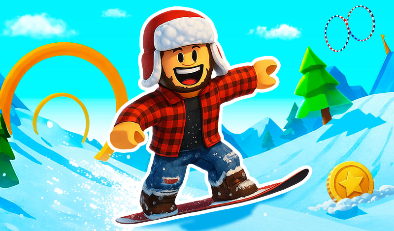 Snow Rider Obby Parkour game cover