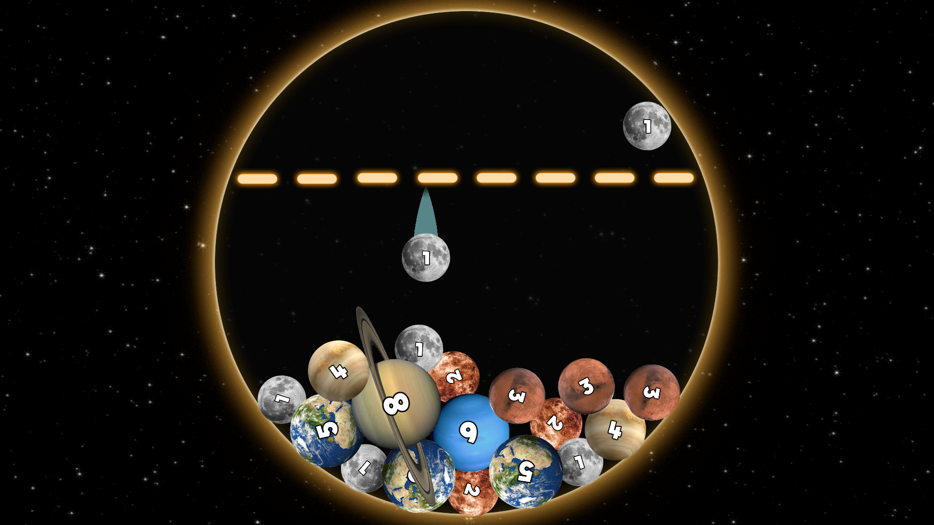 Merge the planets of the solar system 2048! screenshot