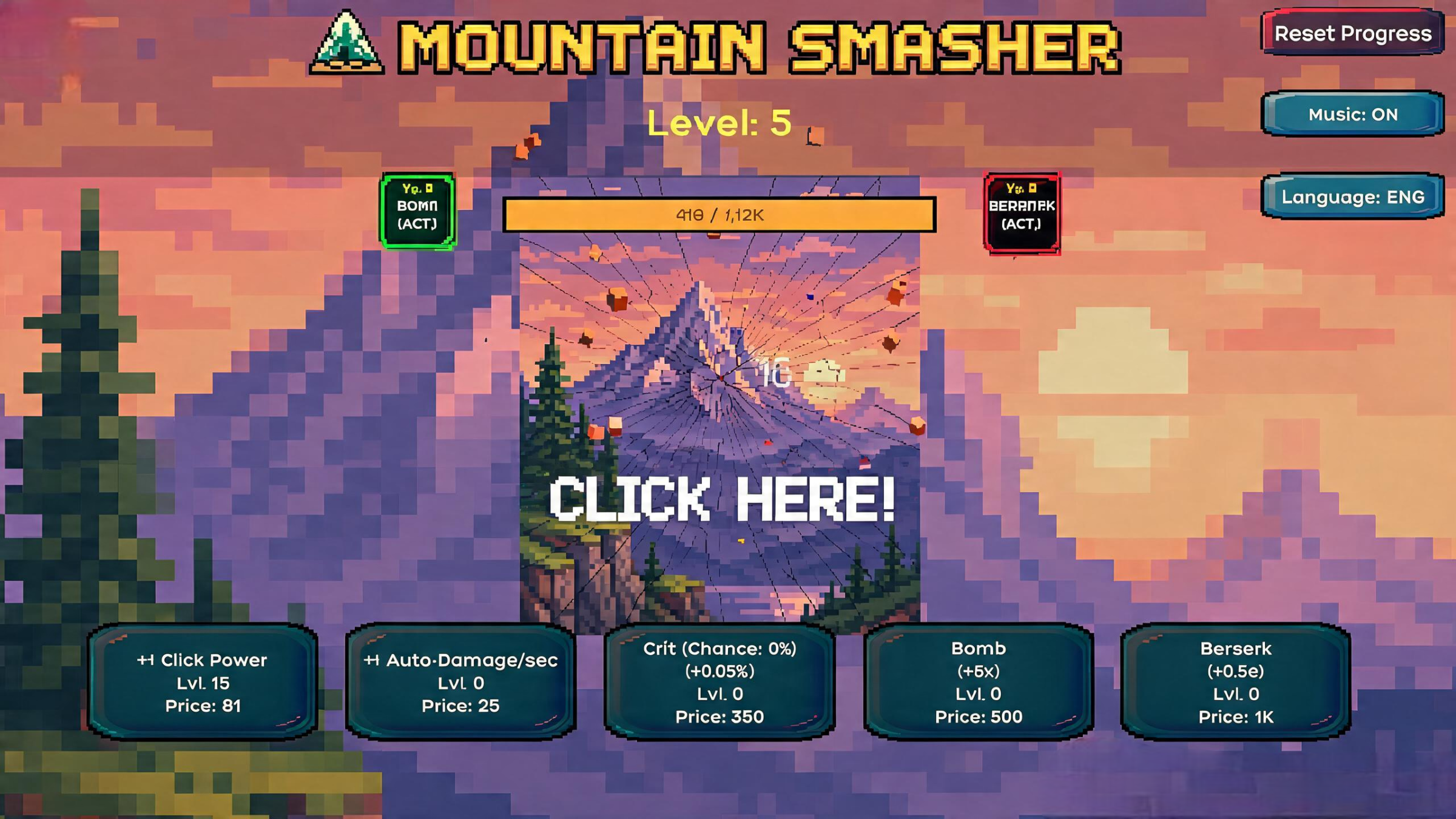 Пиксель Крафт Кликер: RPG — screenshot 1