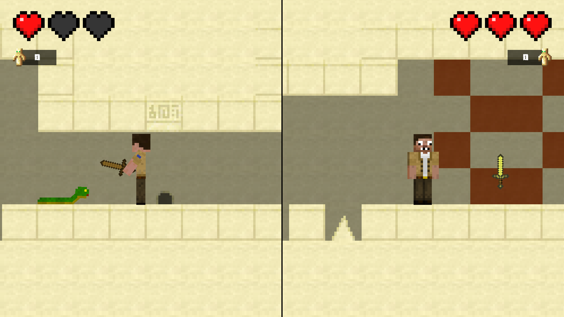 Noob and Pro vs Mummy screenshot