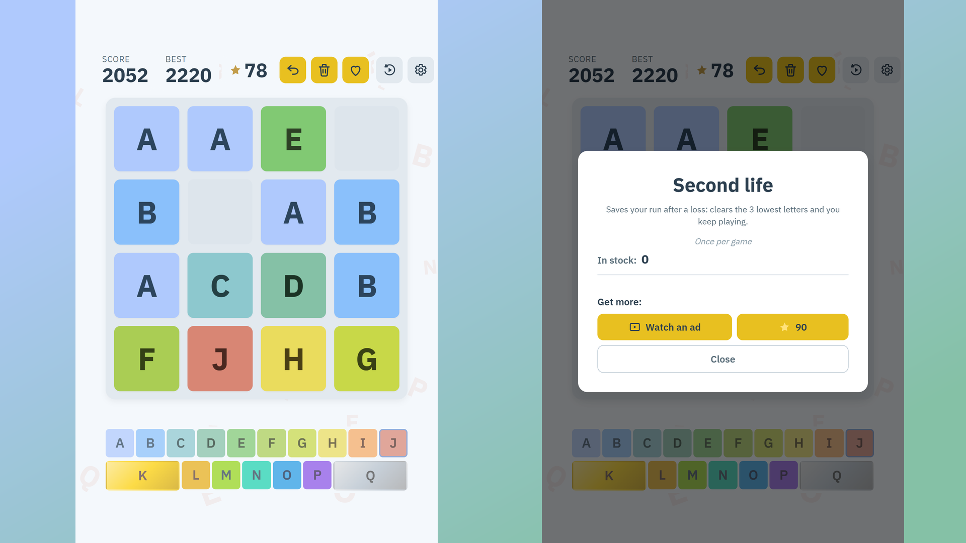 2048 Alphabet screenshot 3