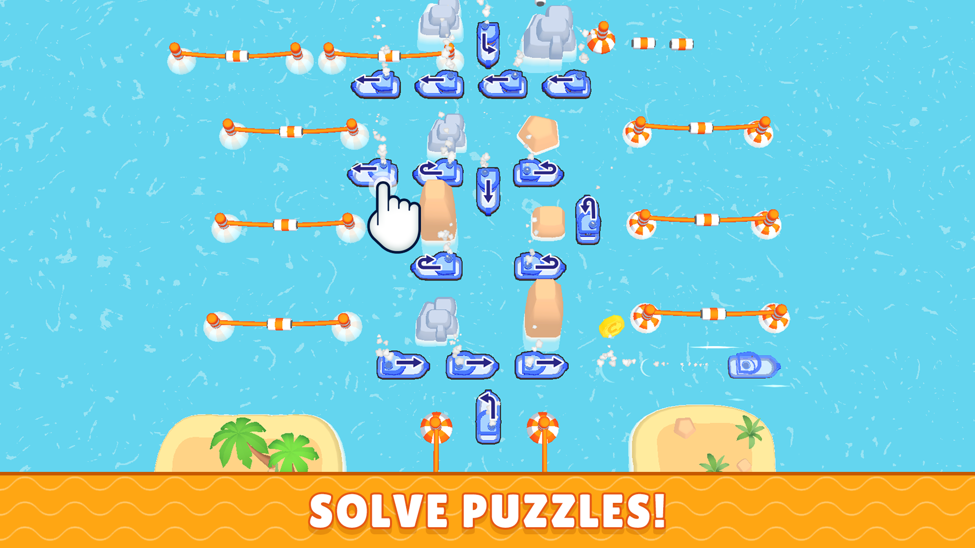 Traffic jam on the River! Untangle the Boats screenshot