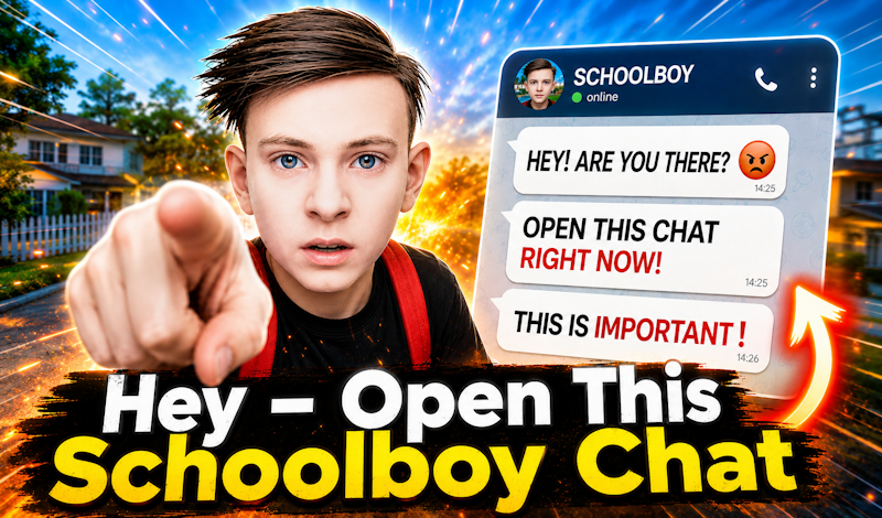 Hey - Open This Schoolboy Chat! game cover