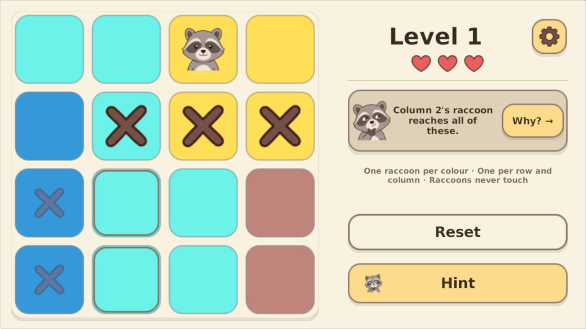 Raccoodoku: Place the Raccoons — screenshot 2