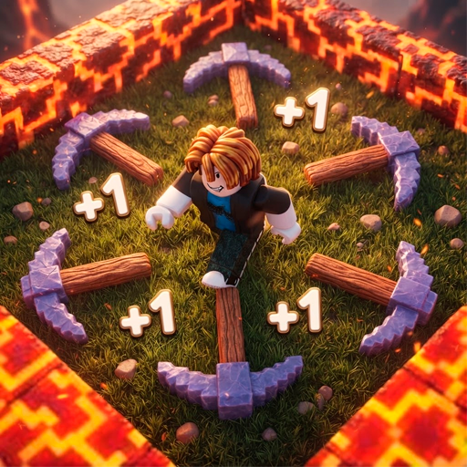 +1 Pickaxe: Break Blocks 3D icon