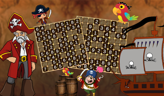 Sudoku. Pirate's journey. (by Demacha): Play Online For Free On Playhop