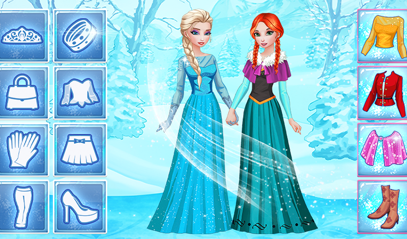 Elsa & Anna Frozen Dress Up: Icy Princess game cover