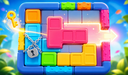 Puzzle with blocks in 3d