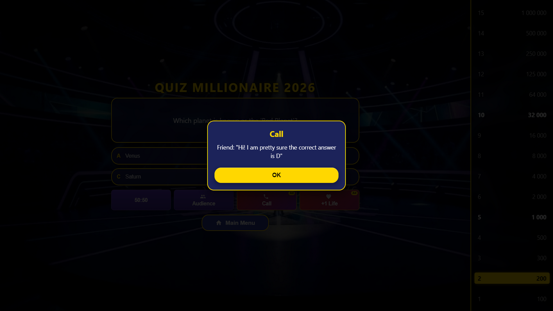 Quiz Millionaire 2026 — screenshot 2