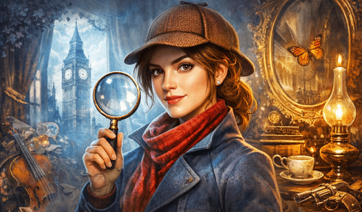 Hidden Object: Miss Holmes and her cat