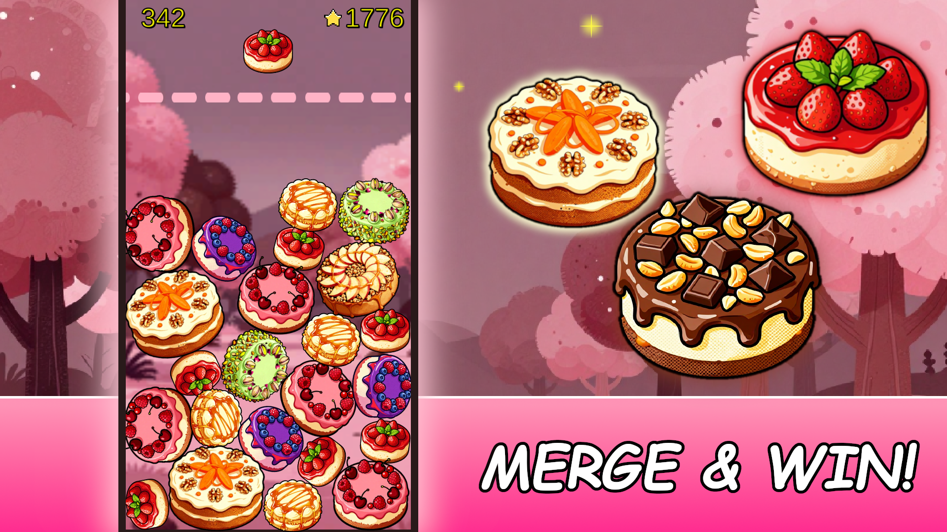 Merge Cakes! Sweet Relax — screenshot 1