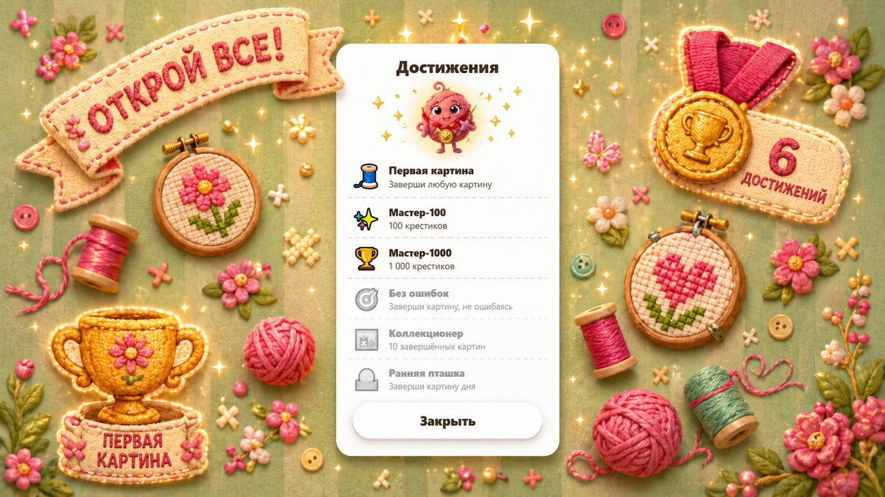 Крестики - Вышиваем по номерам — скриншот 4