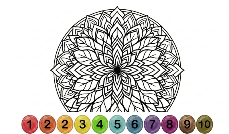 Mandala Color by Number - Anti-Stress Coloring game cover