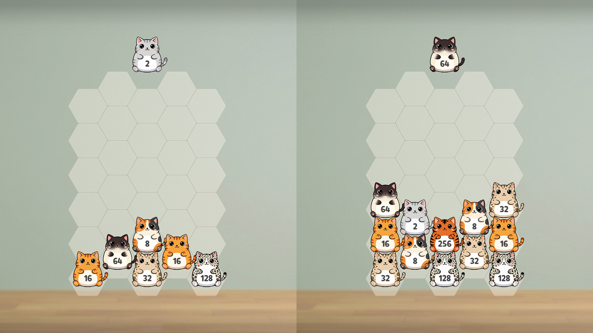 Caterfall 2048 — screenshot 1