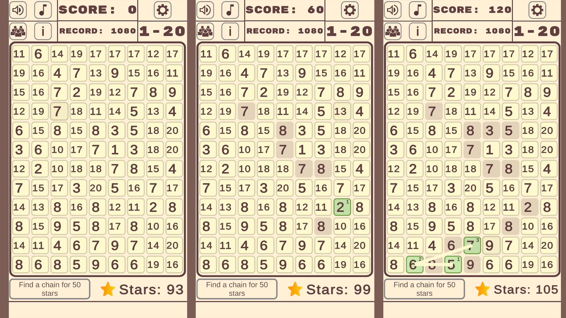 Number Chains In Sequences — screenshot 1