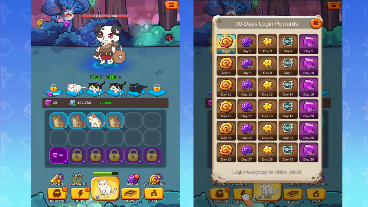 Cats vs Beasts: Merge Battle — screenshot 4
