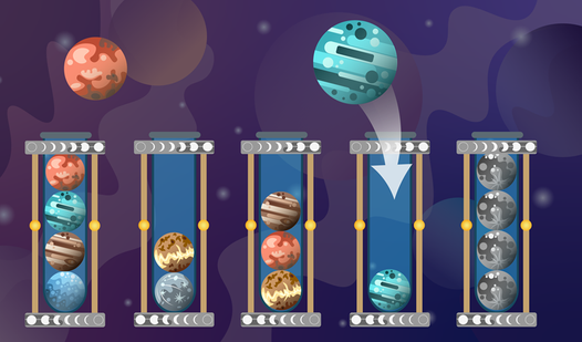 Sorting Planets （由 Daniil Vdovin):网上免费玩 Playhop
