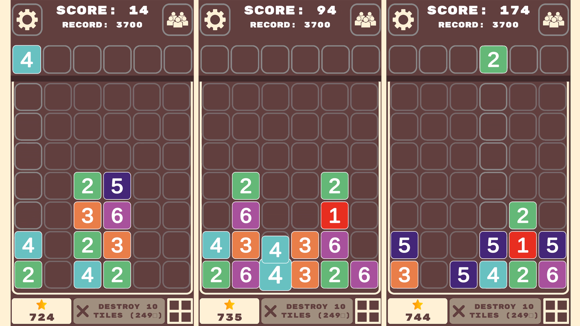 Combine and stack tiles | Numbers | 2048 | — screenshot 2