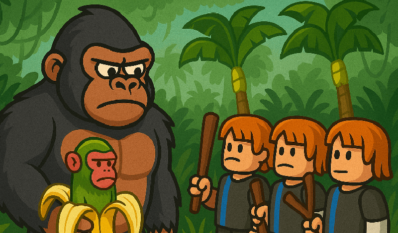 Obby: 100 Humans vs 1 Gorilla game cover