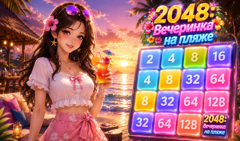 2048: Вечеринка на пляже game cover
