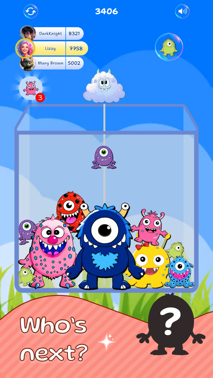 Cute Monsters Merging Game 2048: Merge Original screenshot 11