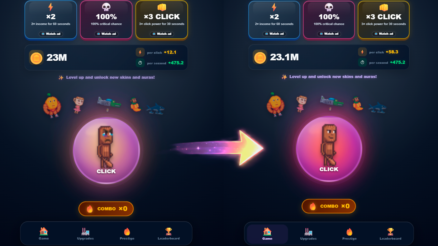 Brainrot clicker — screenshot 1