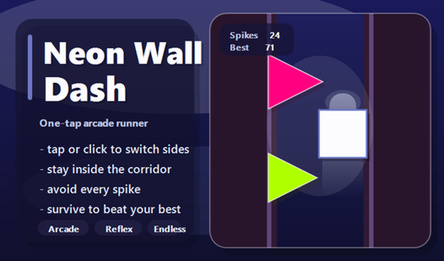 Neon Wall Dash