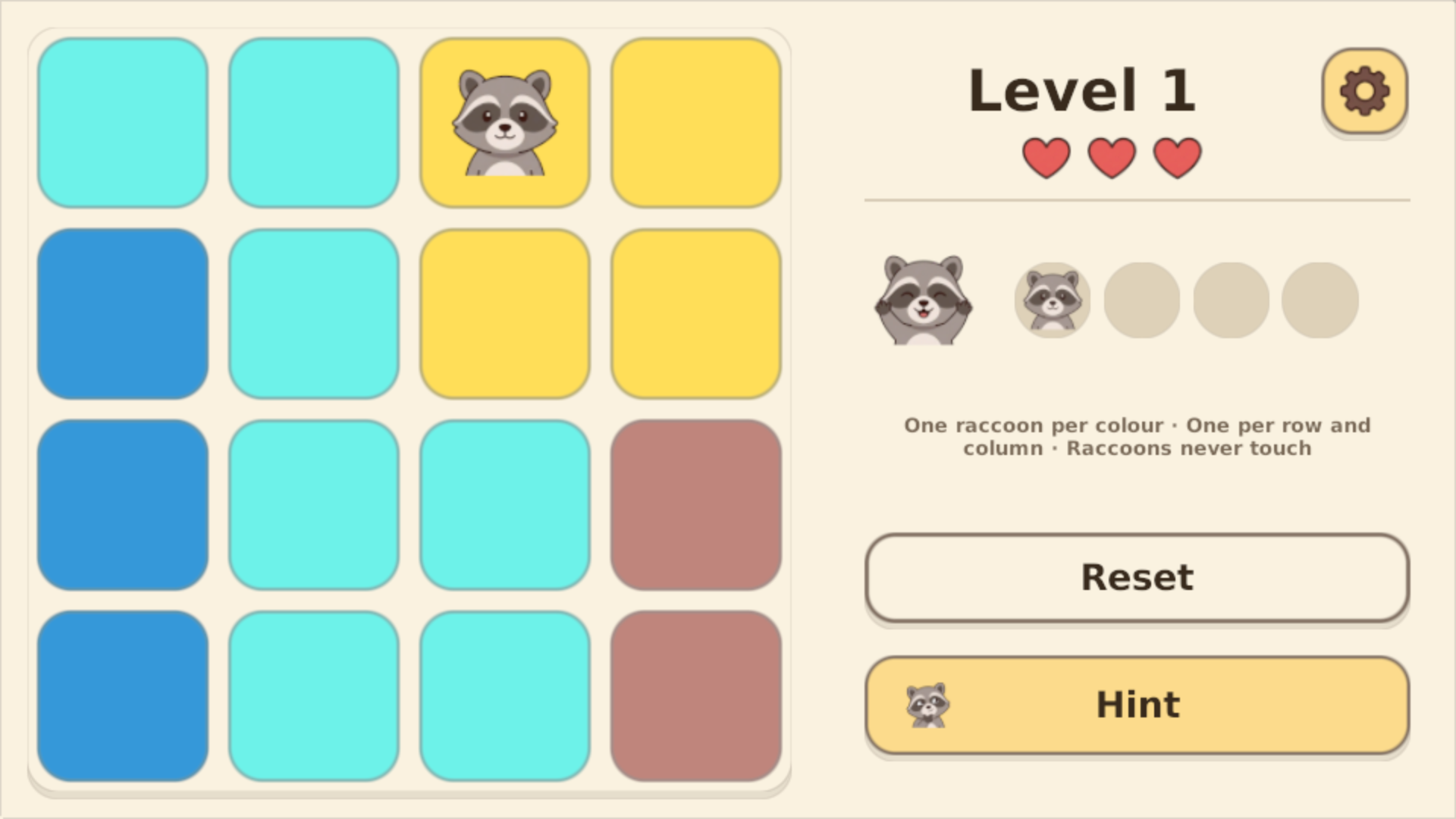 Raccoodoku: Place the Raccoons — screenshot 5
