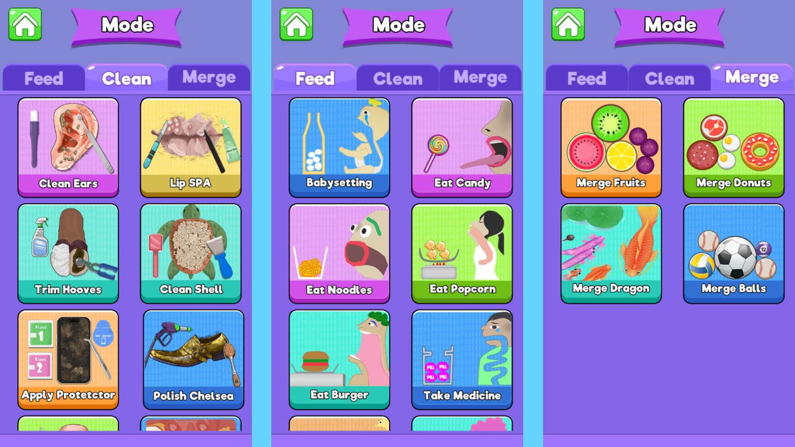Feed, Clean & Merge! screenshot 1