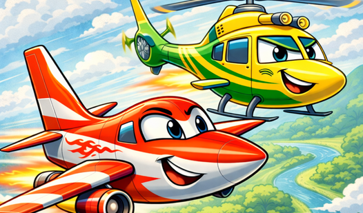 Cartoon Airplanes: Jigsaw Puzzles