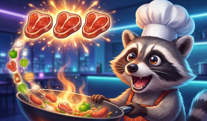 Raccoon Chef: Match 3 Cooking! game cover