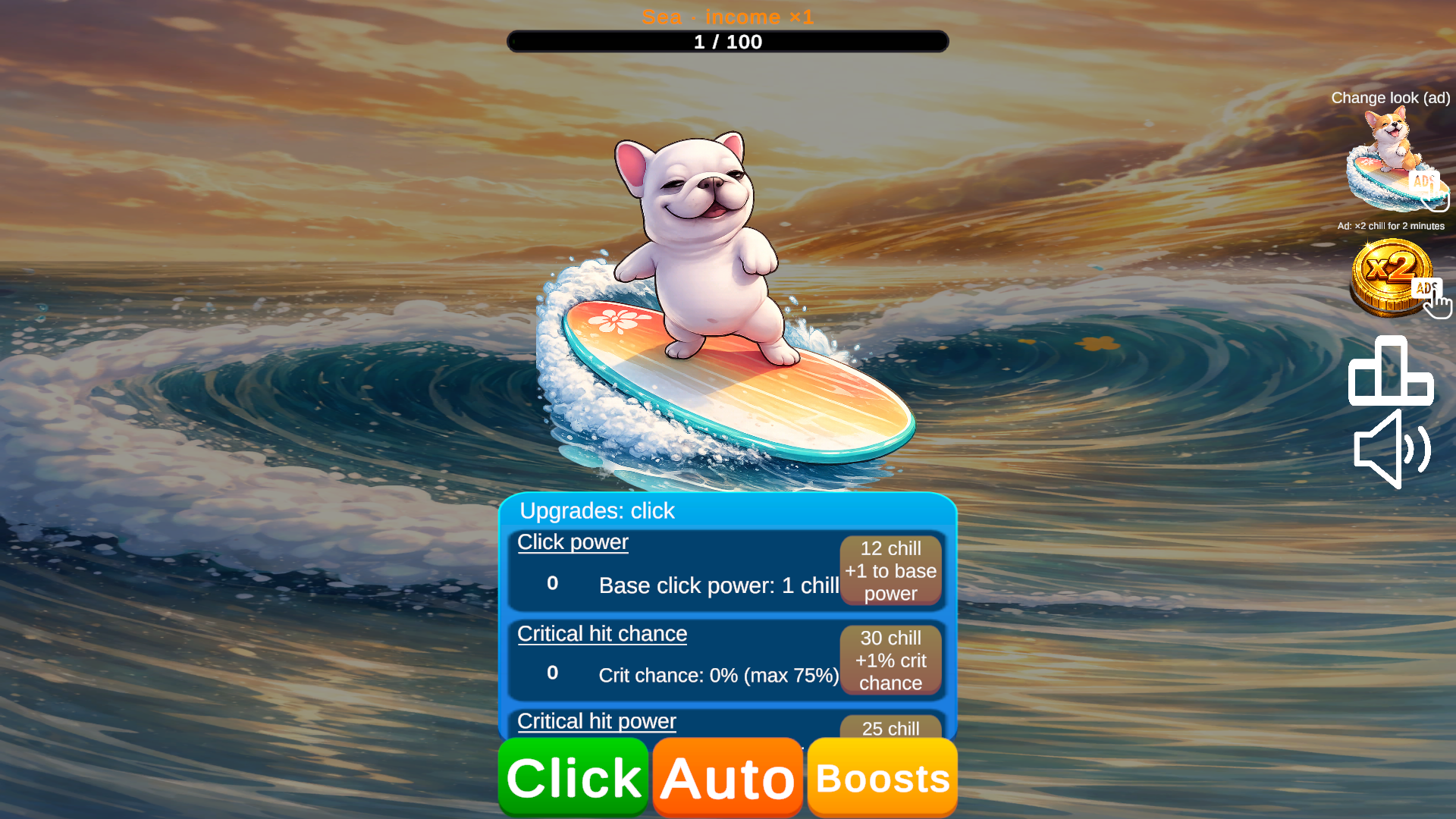 Pibble Surf - Clicker — screenshot 1