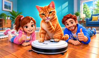Cat on a Vacuum: Home Cleaning Simulator