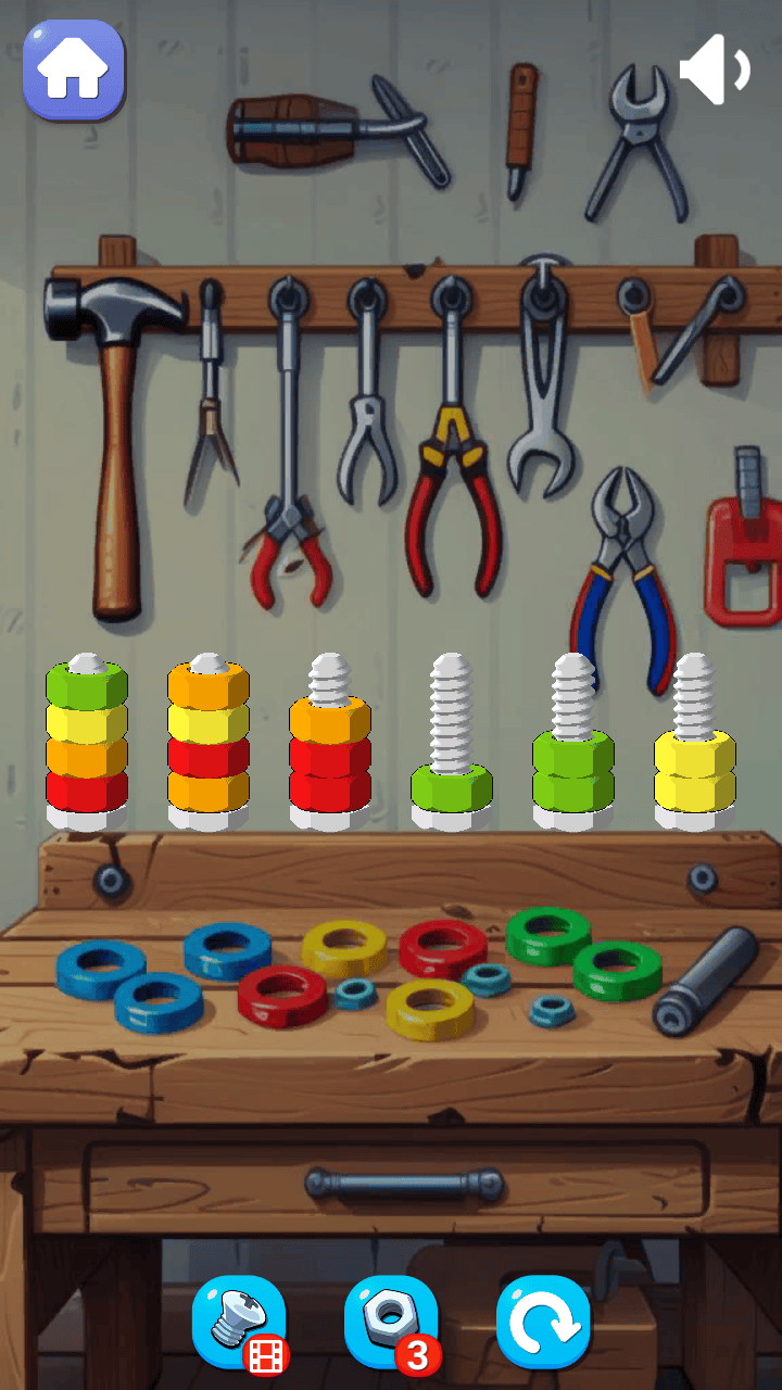 Nuts and bolts: color sorting screenshot 6