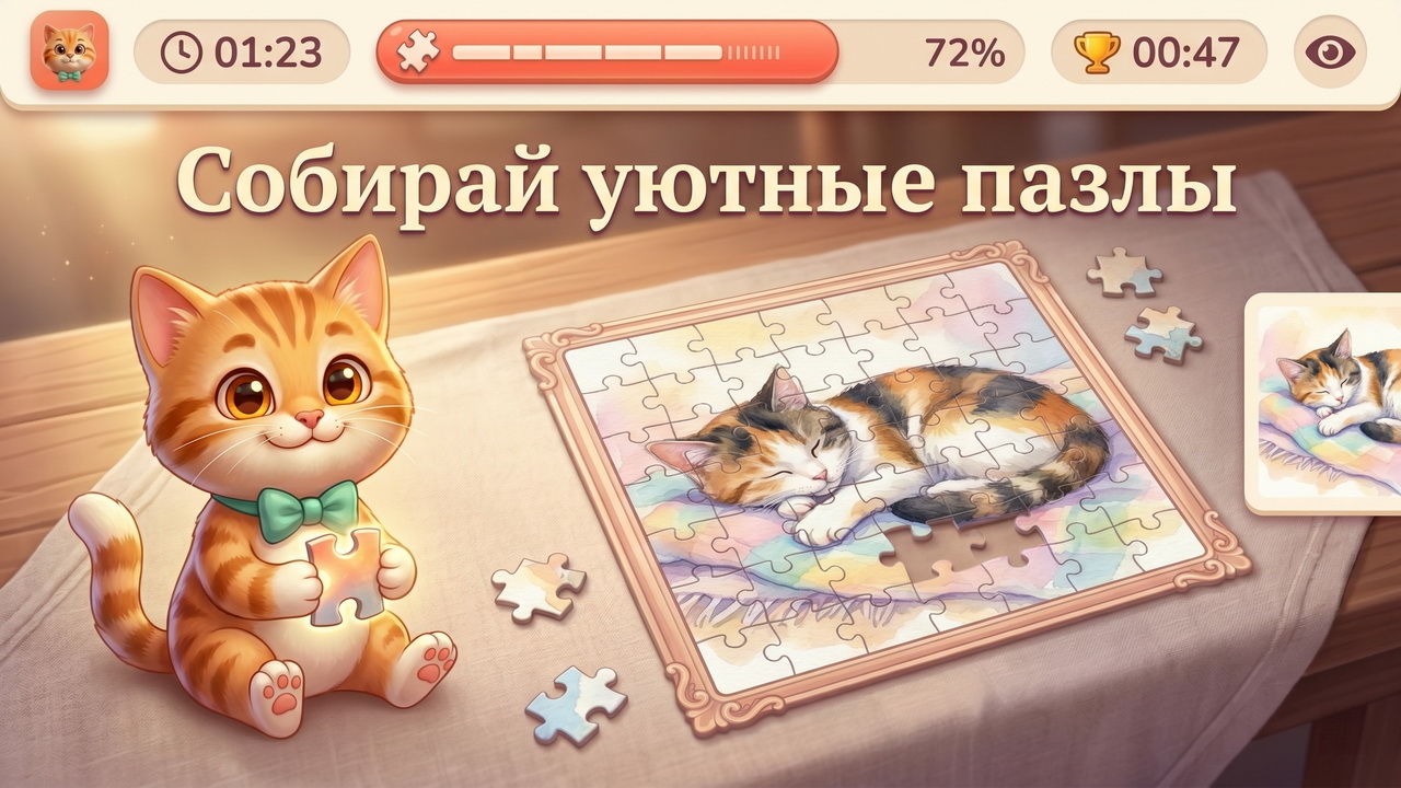 Уютные Пазлы — screenshot 1