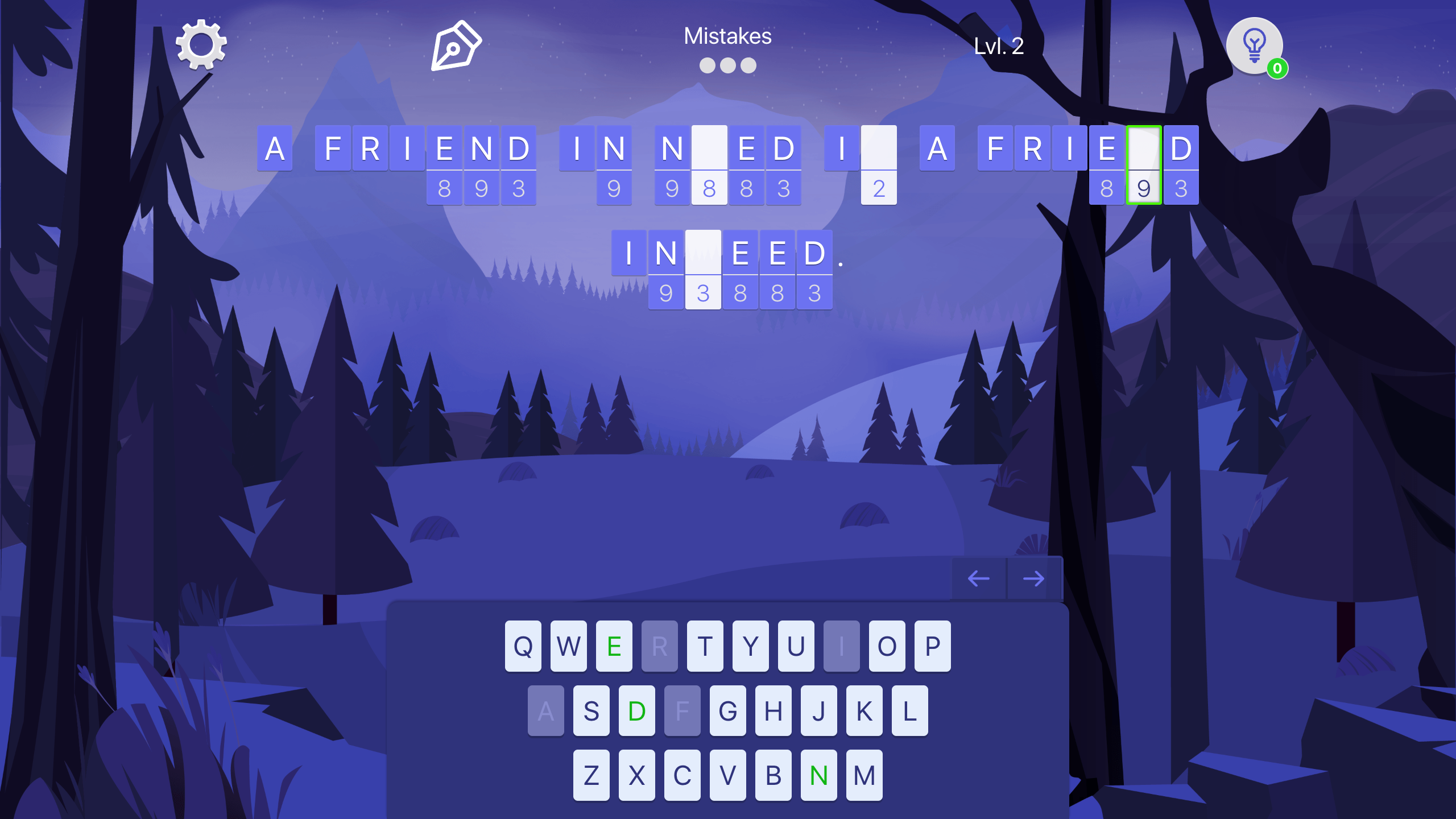 Cryptogram: Cipher screenshot