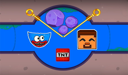 Huggy Wuggy + Noob but in the mine