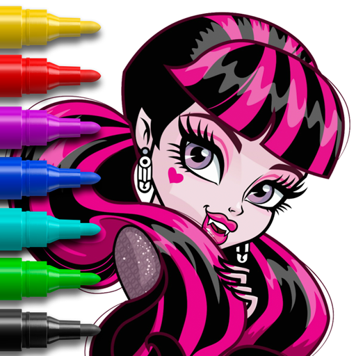 Monster Girls: Coloring & Stickers icon